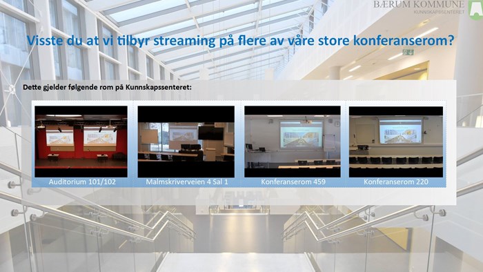 Informasjon om streamingtilbud Kunnskapssenteret